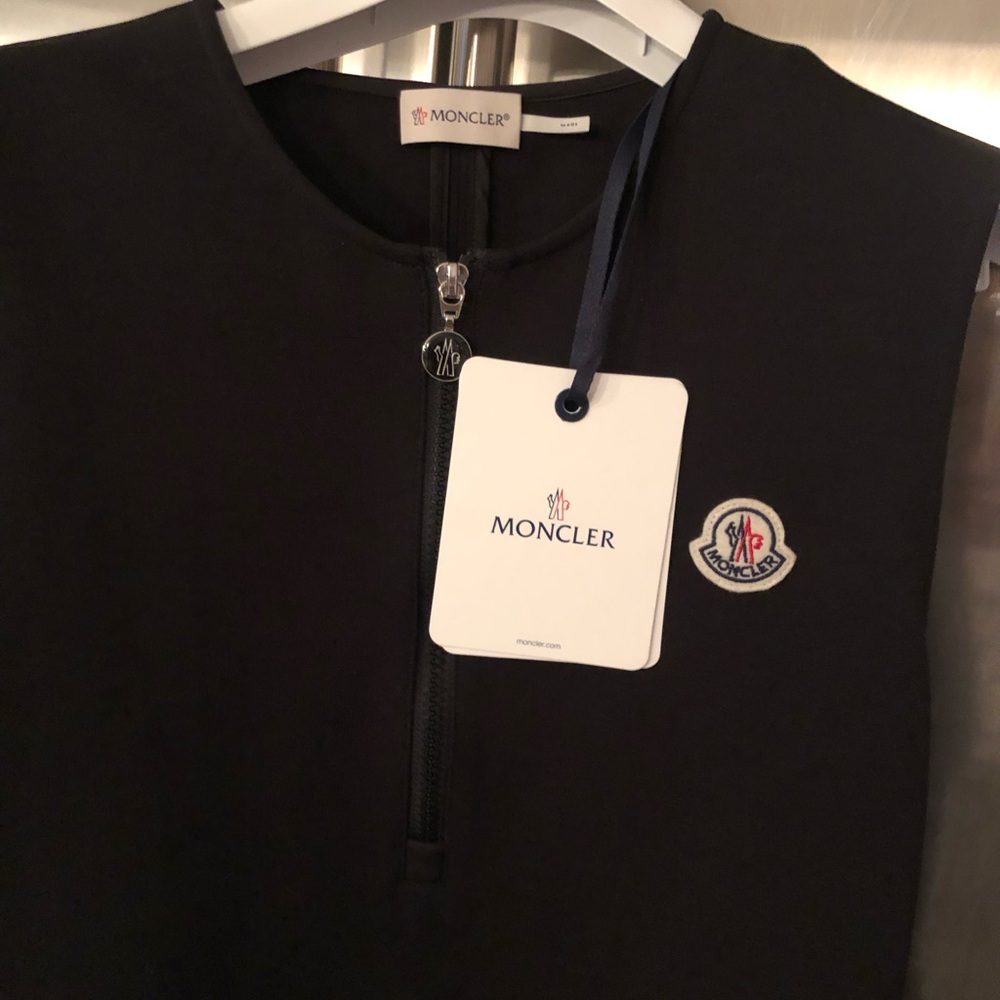 Moncler Shift Dress Size Medium Black - Picture 6 of 10